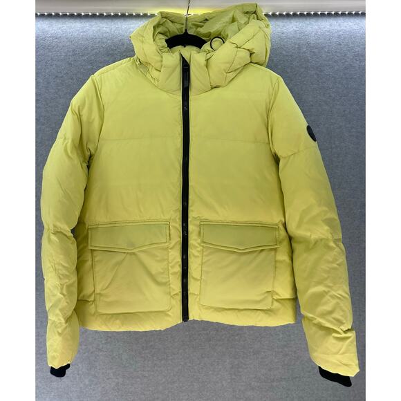 Alpine Design Women’s sz M Dream Puff Jacket Neon Yellow Down Winter Coat Cozy - Picture 1 of 15